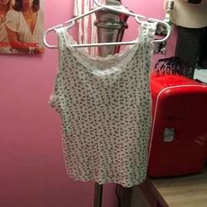 Girls Medium Ditsy Flower Tank Top.